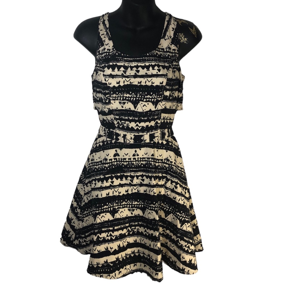 Black n White Aztec Style Dress
